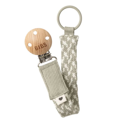 Paci Braid Dummy Clip | Sand/Ivory