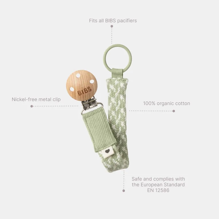 Paci Braid Dummy Clip | Sand/Ivory