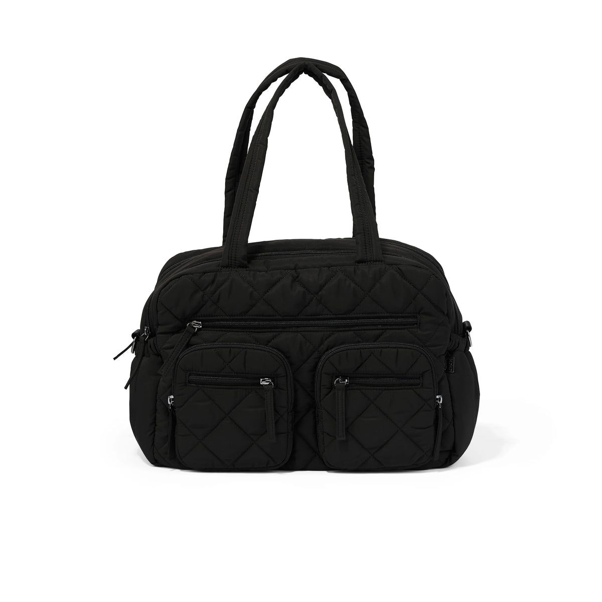 Carry All Nappy Bag Puffy Black Quilt