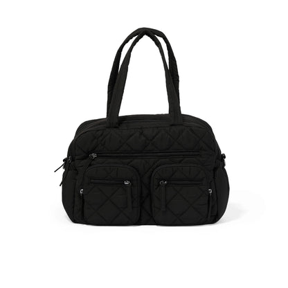 Carry All Nappy Bag Puffy Black Quilt