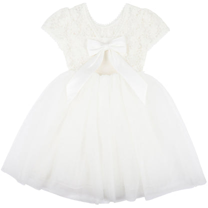 Bebe Lace Bodice W Back Bow Dress | Aster & Ruby