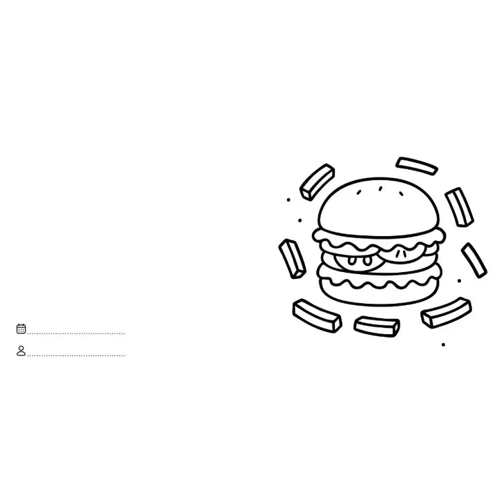 Colouring Book Square - Food