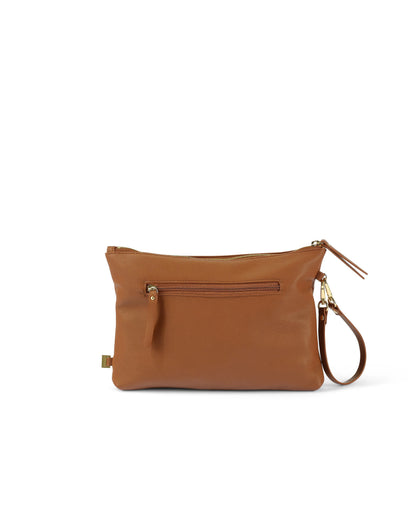 Nappy Changing Pouch Chestnut Brown Vegan Leather