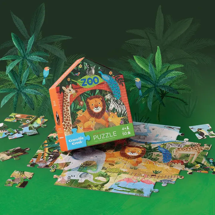 Flat House Puzzle 50 Pc Zoo