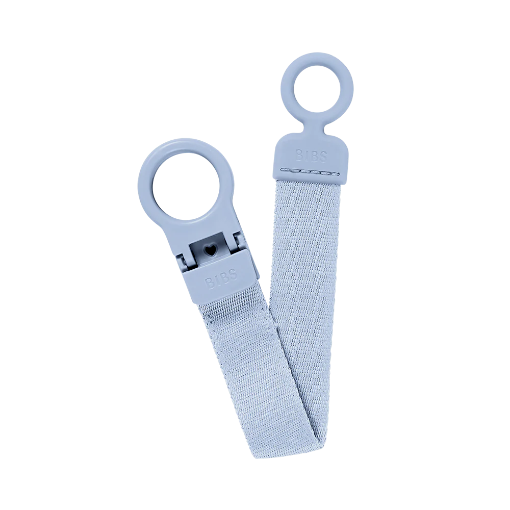 Pacifier Clip Loop Blush Dusty Blue