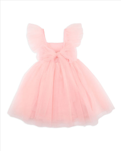 Festive Pink Glitter Tulle Dress 3-7Y
