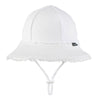 White Ruffle Trim Toddler Bucket Hat