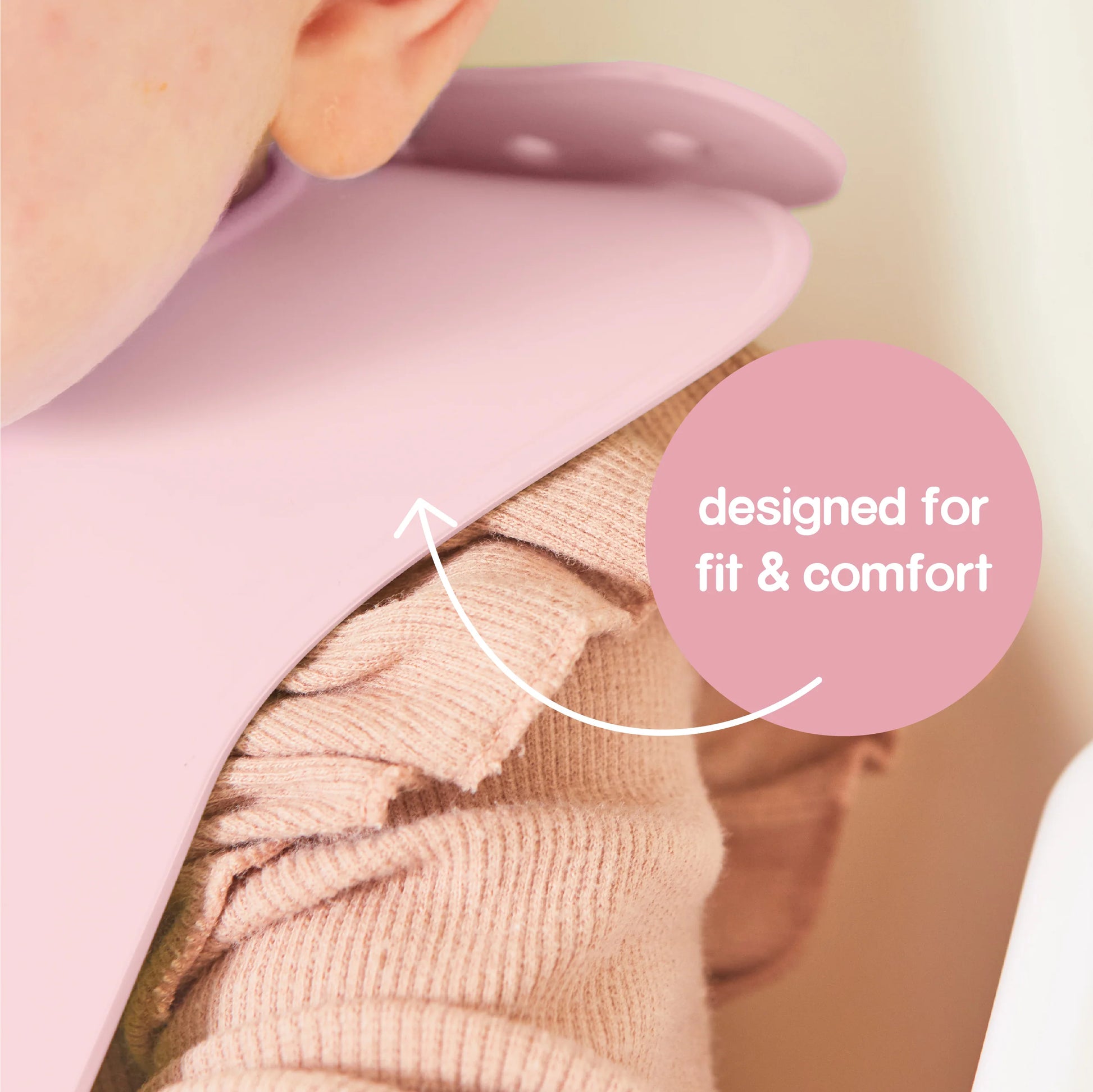 b.box Blush Silicone Bib | Aster & Ruby
