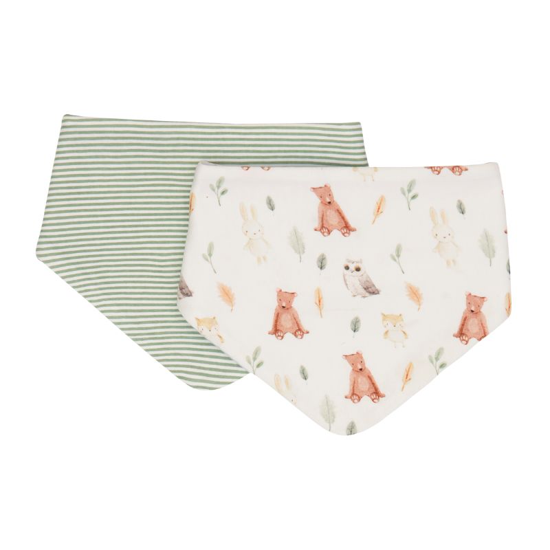 Bandana Bibs 2Pk - Forest Friends