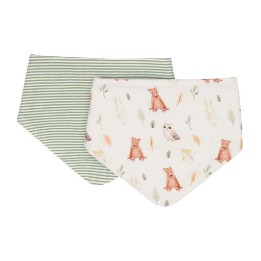 Bandana Bibs 2Pk - Forest Friends