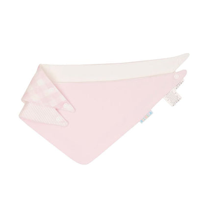 Bandana Bibs 2Pk - Gingham Pink back