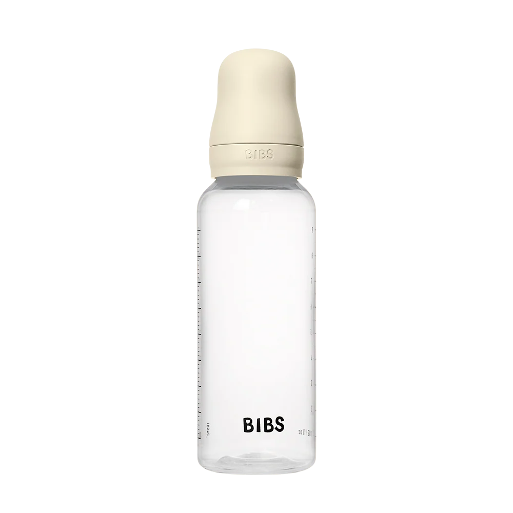 BIBS Baby Bottle Silicone 270ml Medium Flow Ivory | Aster & Ruby