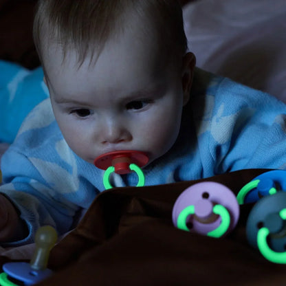 GLOW Pacifiers 2 Pack - Sky Blue/Cornflower