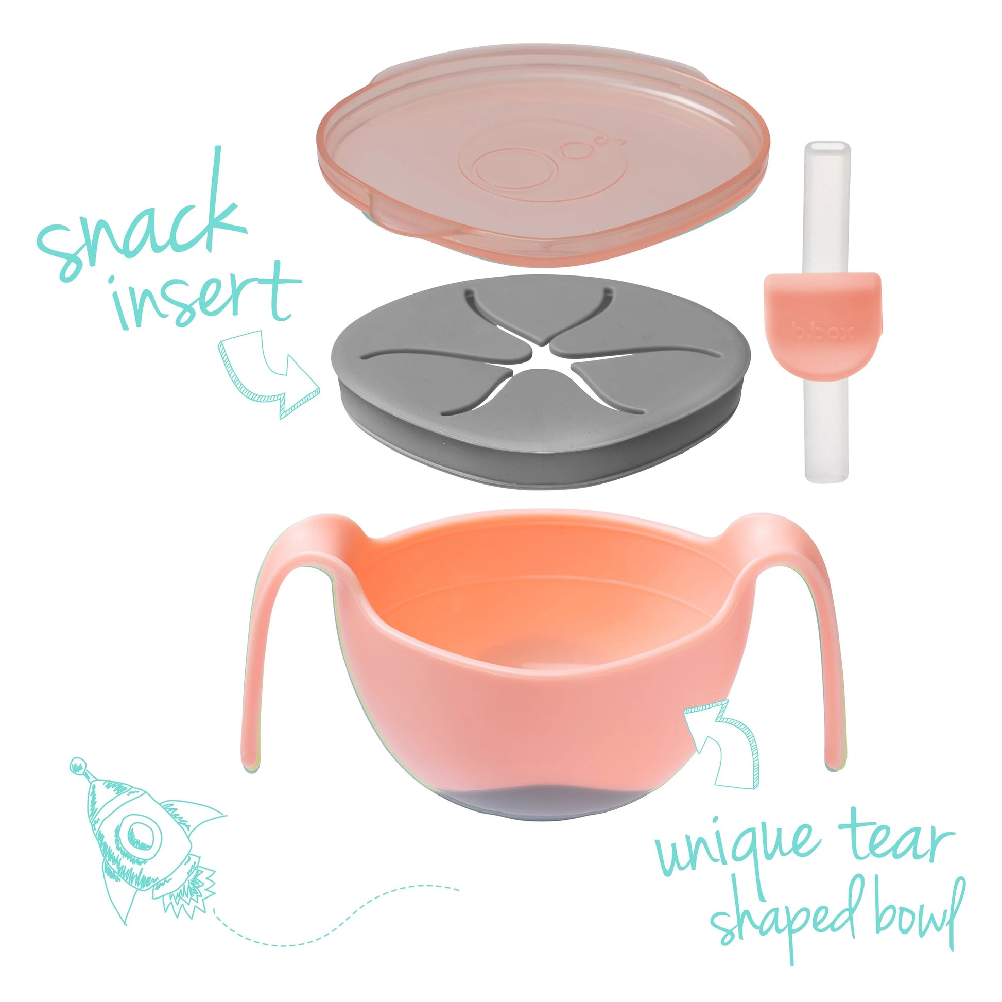 b.box Tutti Frutti Bowl & Straw | Aster & Ruby