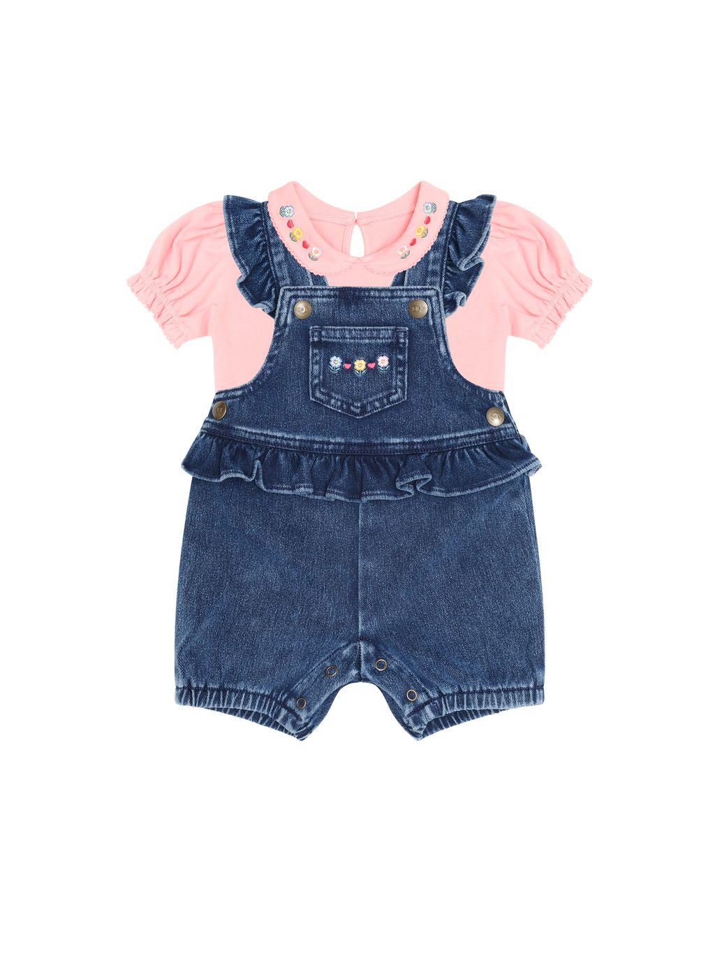 Floral 2 Piece Denim Set