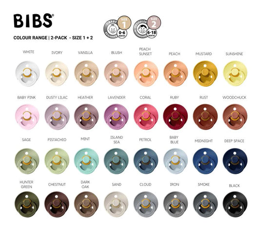 BIBS Colour Pacifier Round 2pk