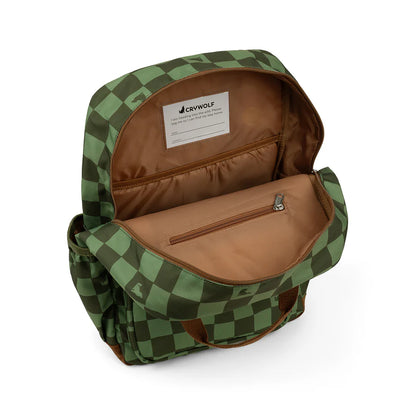 Crywolf Knapsack Green Check | Aster & Ruby