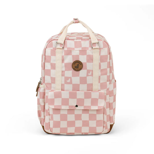 Crywolf Knapsack Pink Check | Aster & Ruby