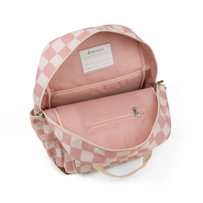 Crywolf Knapsack Pink Check | Aster & Ruby