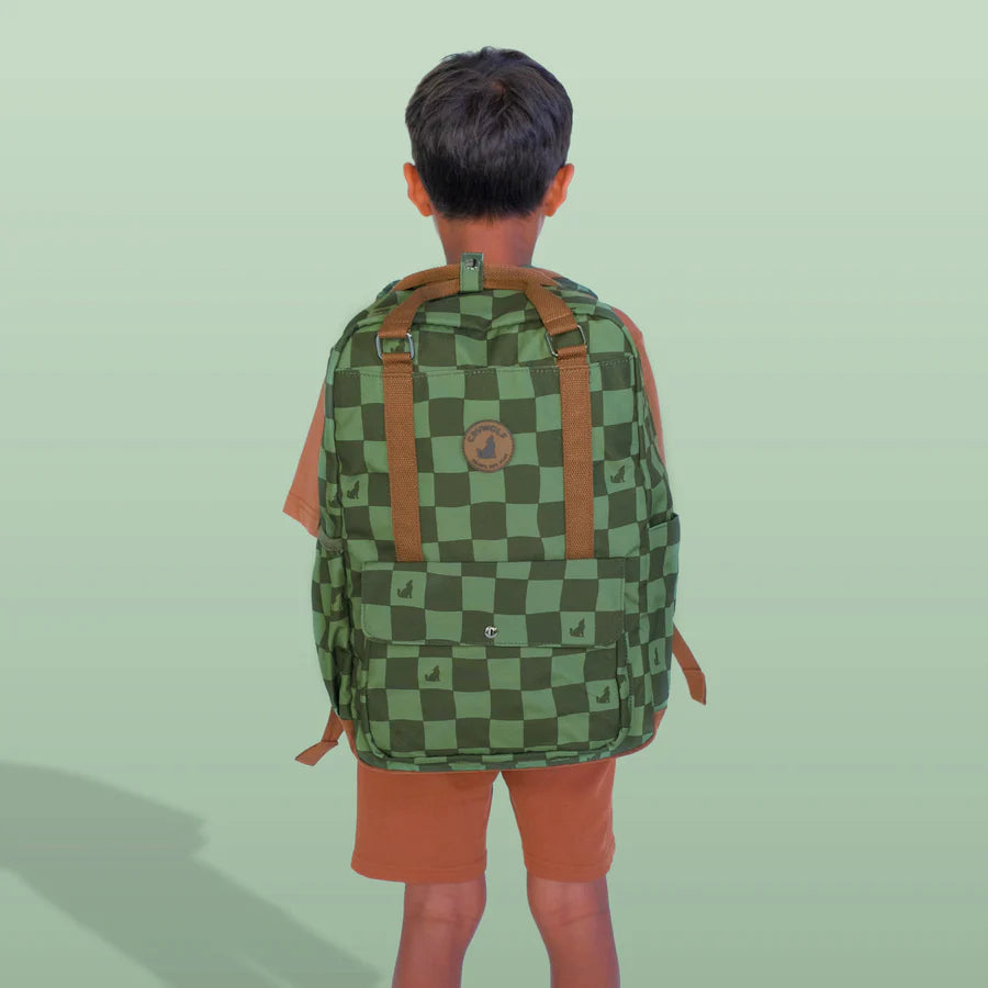 Crywolf Knapsack Green Check | Aster & Ruby