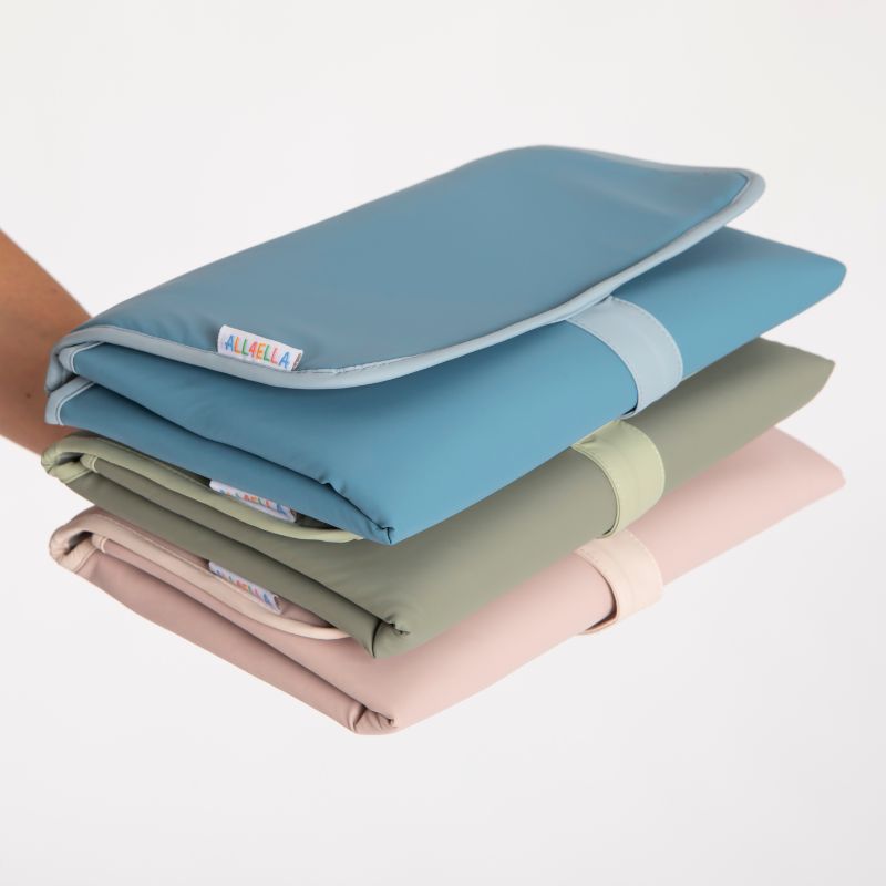 Recycled Changing Wallet - Blue lifestyle