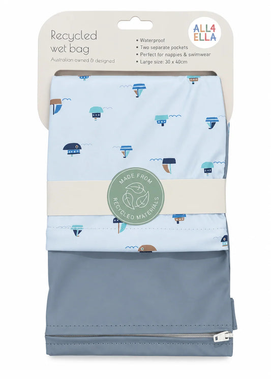 Sail Boats Recycled Wet Bag