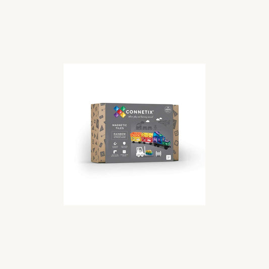Connetix toys & games – 50 Piece Rainbow Transport Pack from Aster & Ruby