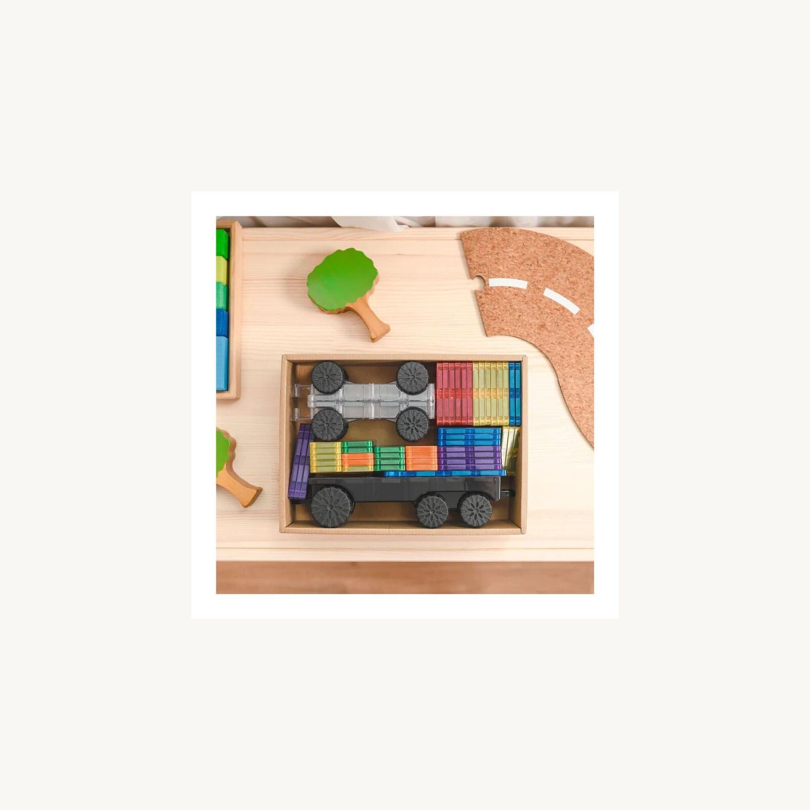 Connetix toys & games – 50 Piece Rainbow Transport Pack from Aster & Ruby