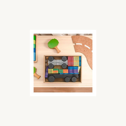 Connetix toys & games – 50 Piece Rainbow Transport Pack from Aster & Ruby