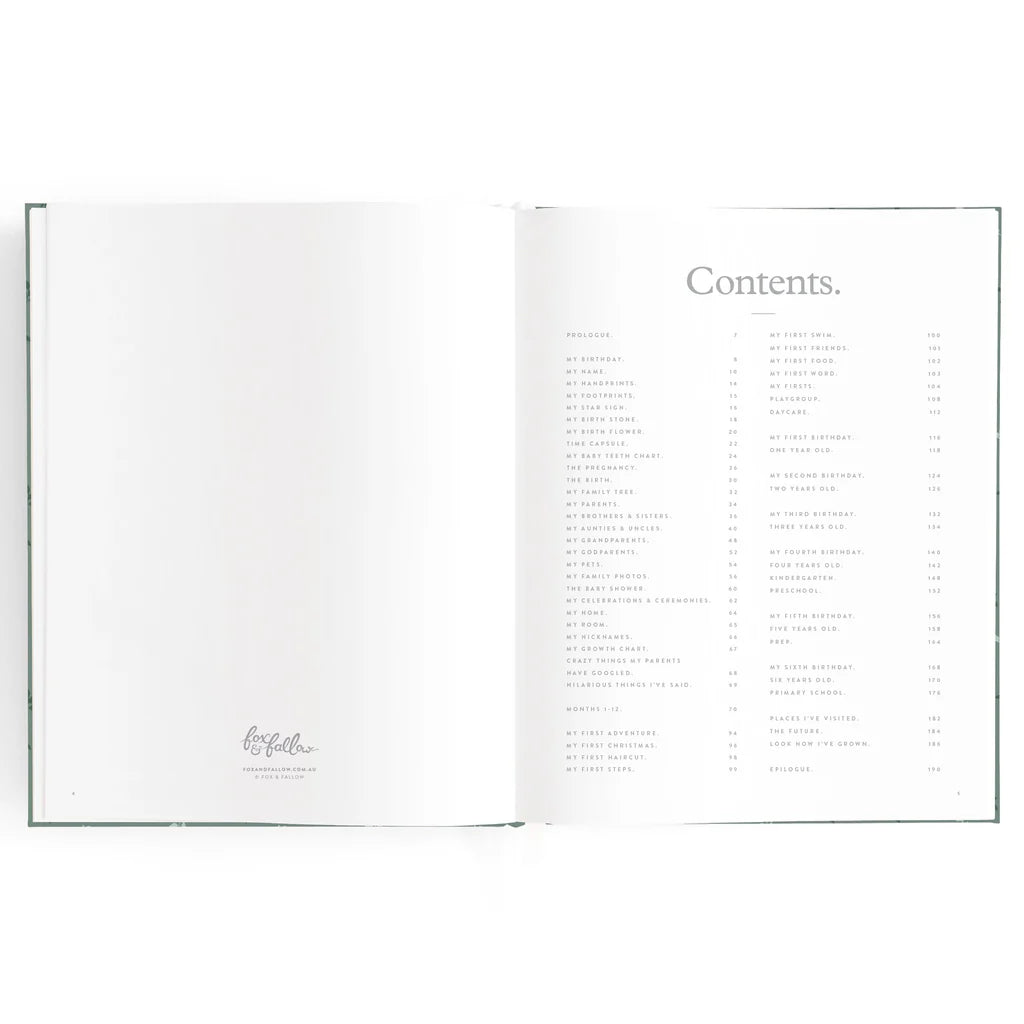 Fox & Fallow Baby Book Pine | Aster & Ruby