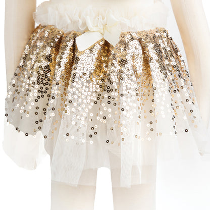 Gracious Gold Sequins Skirt, Wings & Wand Set