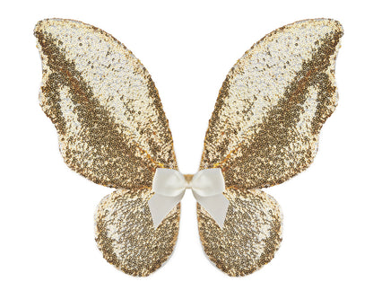 Gracious Gold Sequins Skirt, Wings & Wand Set