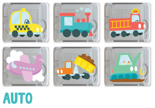 Limited Edition Light-Up Cubes, 6-Pack Auto Themed