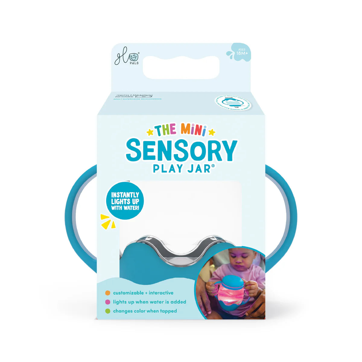 Mini Sensory Play Jar Blue