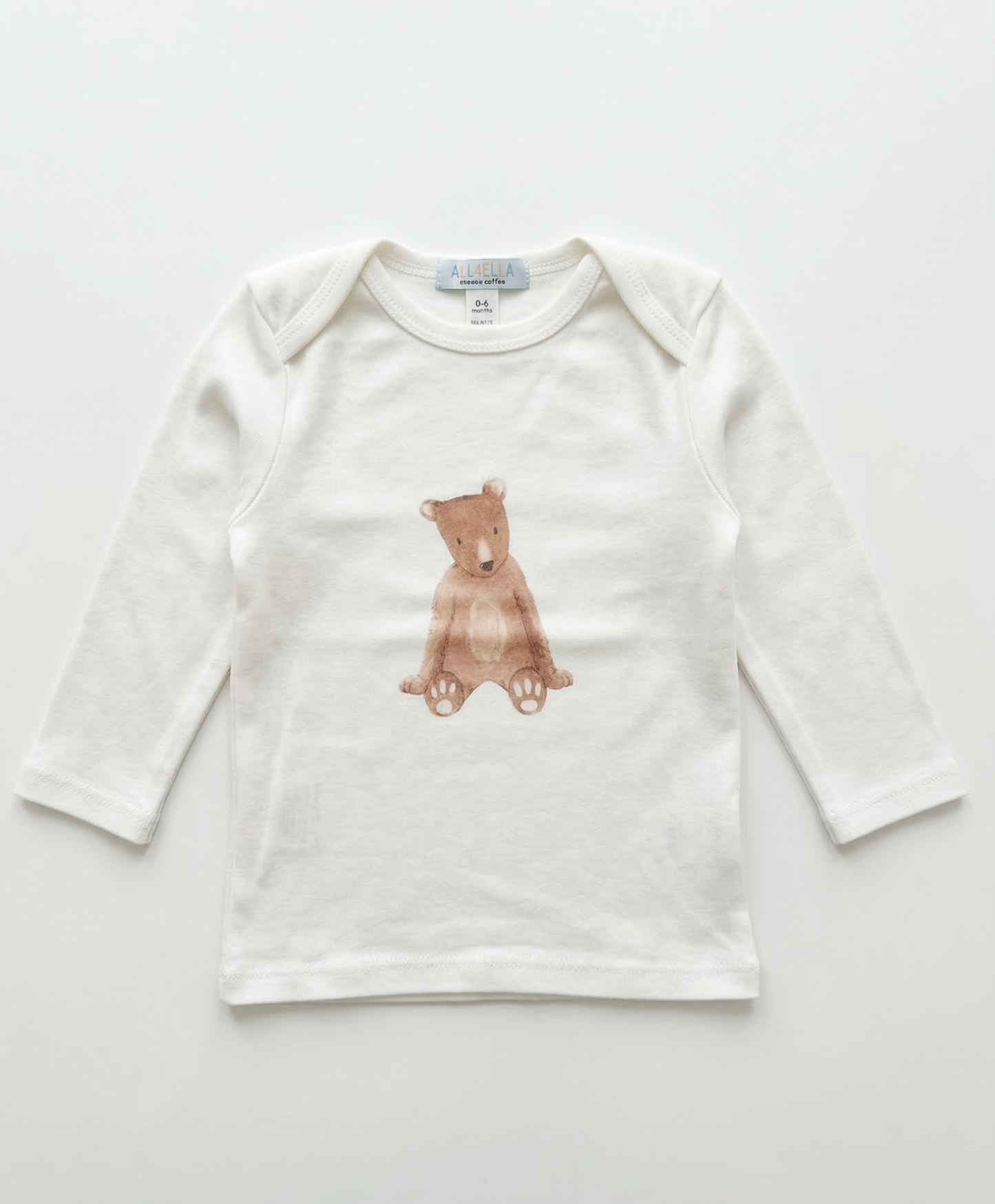 6pcs Organic Cotton Clothing Set Neutral Bear
