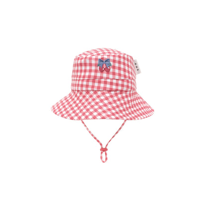 Cherry Bow Gingham Swimhat