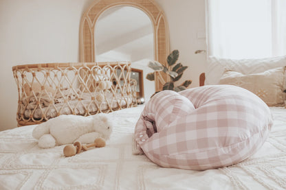 Feeding Pillow Set Blush Gingham