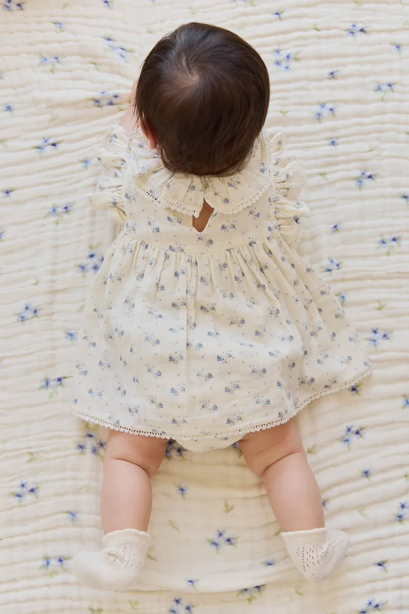 Organic Cotton Muslin Frannie Playsuit Molly Blue