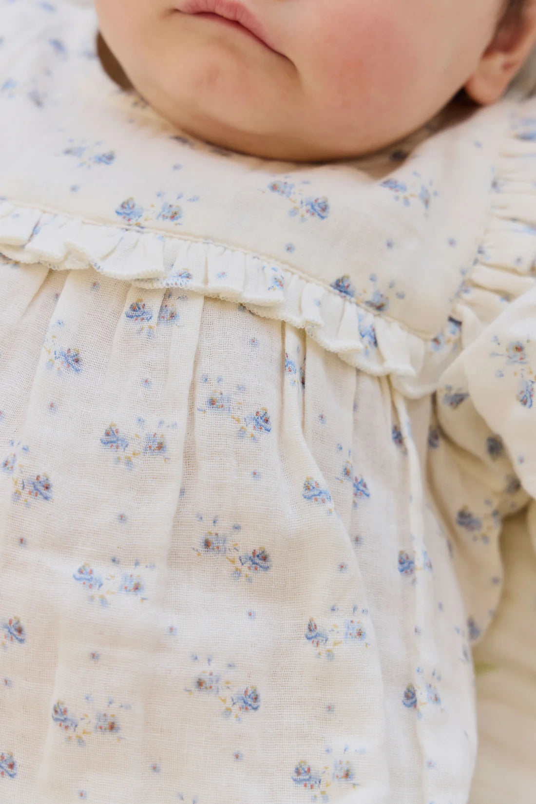 Organic Cotton Muslin Frances Playsuit Molly Blue