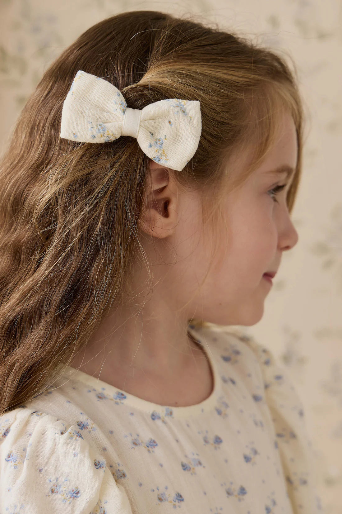 Organic Cotton Desiree Bow Molly Blue
