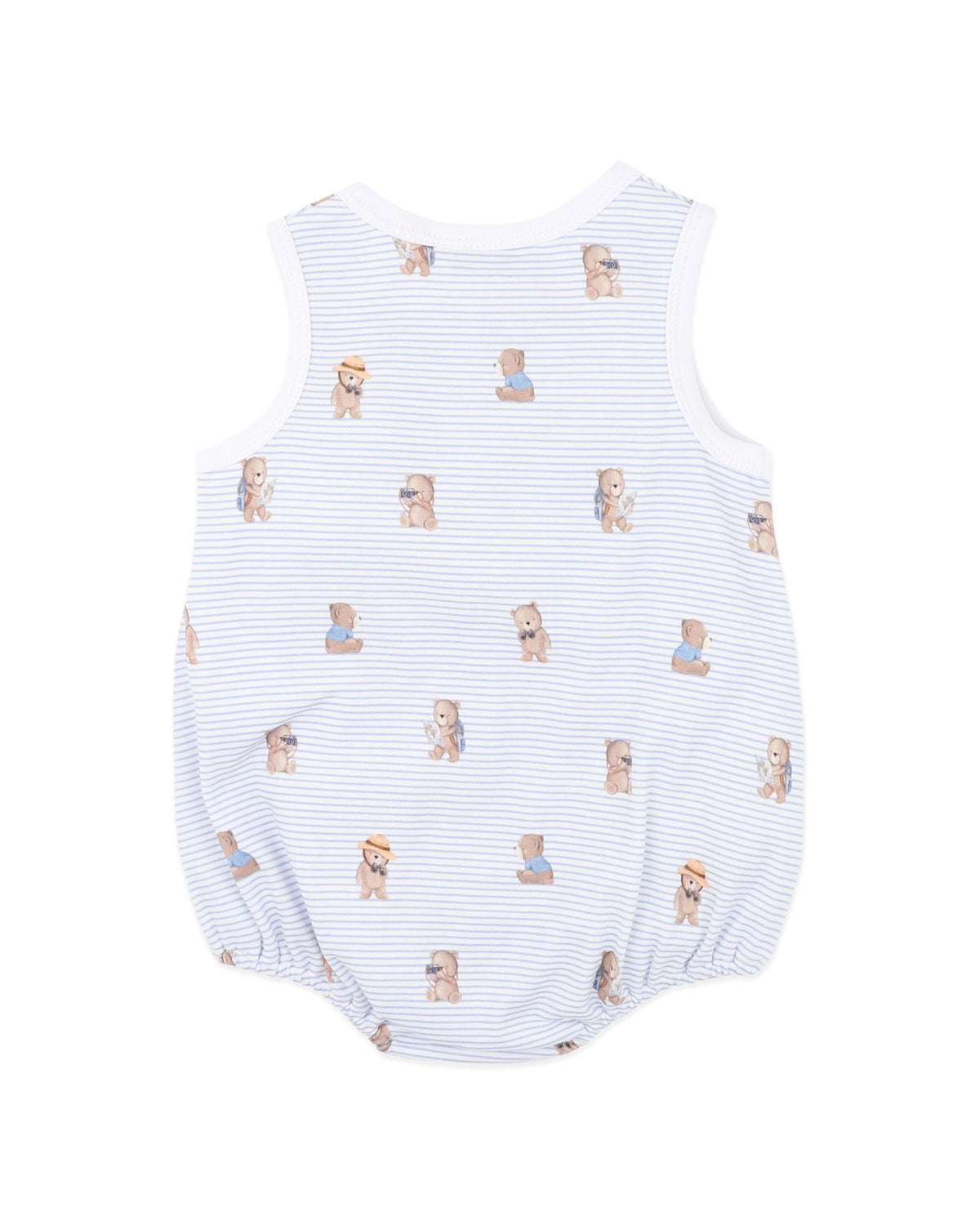 Brady Stripe Organic Button Up Bodysuit