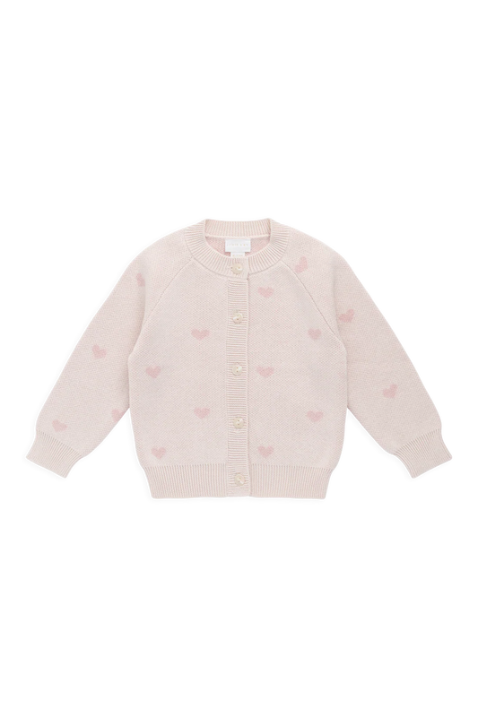 Kate Cardigan Kate Heart Jacquard Cotton Candy