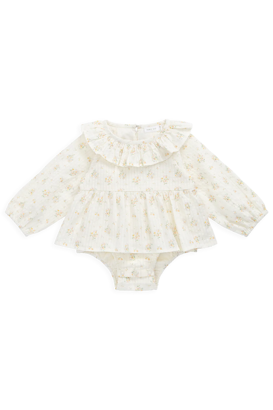 Organic Cotton Cecil Playsuit Justine Parchment