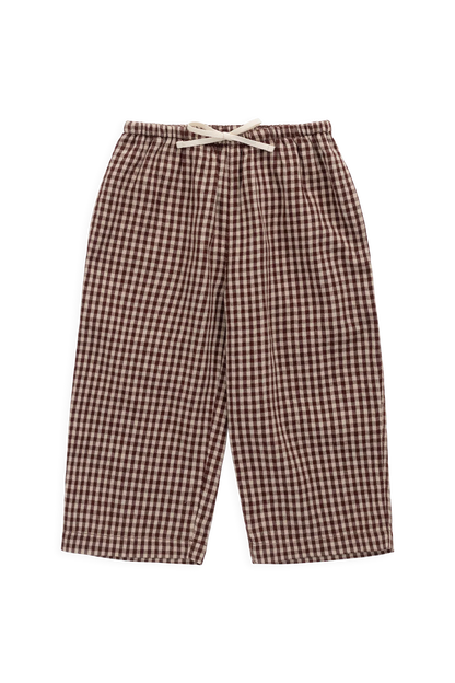 Organic Cotton Kenji Pant Cinnamon Gingham