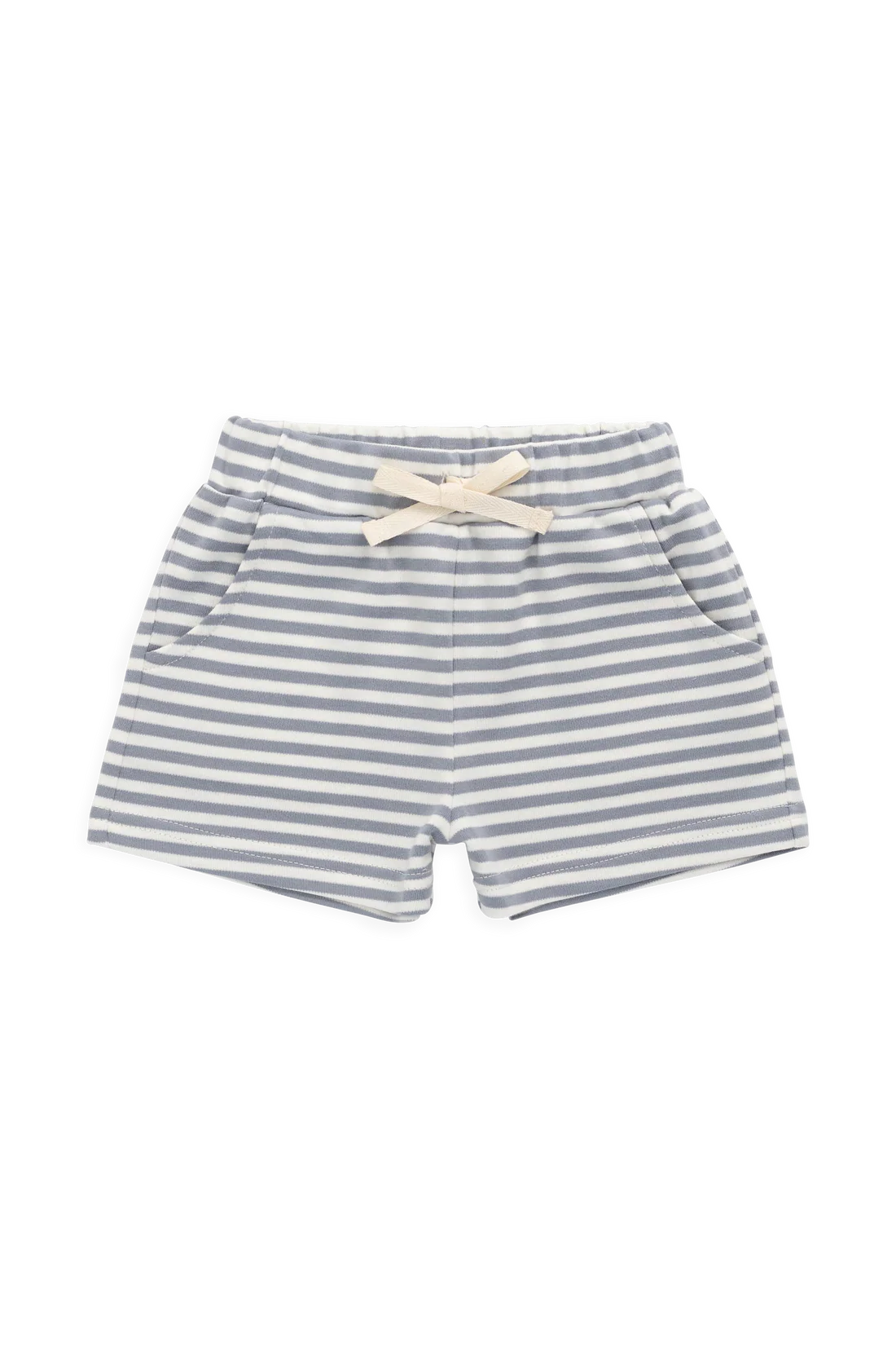 Pima Cotton Wesley Short Narrow Stripe Dawn / Cloud