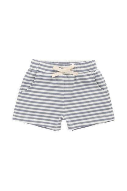Pima Cotton Wesley Short Narrow Stripe Dawn / Cloud