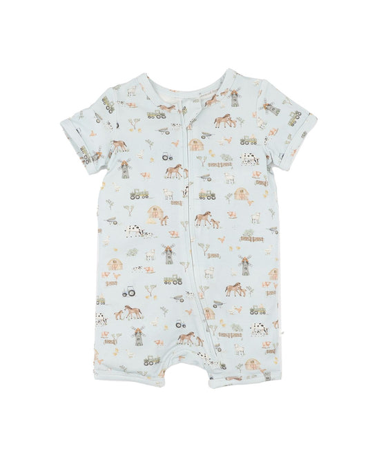Farm Print Eco Cosy SS Romper