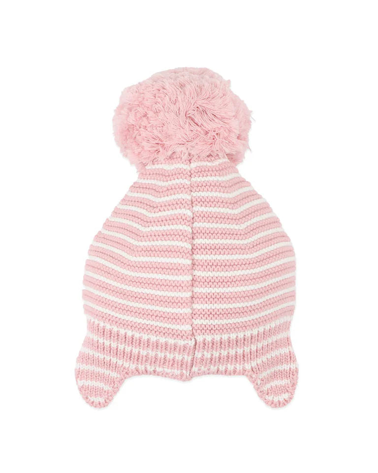 Fern Stripe Organic Knitted Beanie Blossom