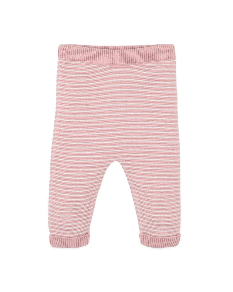 Fern Stripe Organic Knitted Leggings blossom