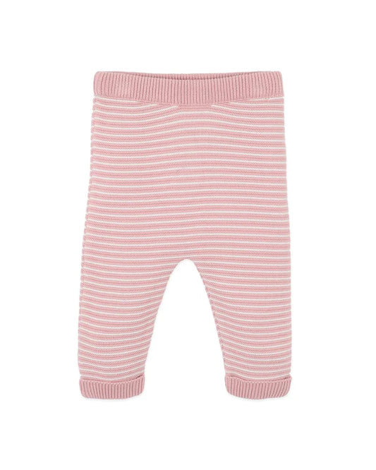 Fern Stripe Organic Knitted Leggings blossom